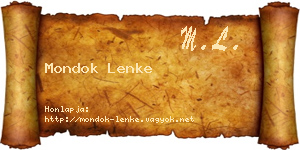 Mondok Lenke névjegykártya